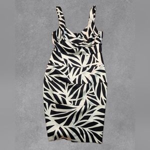 London Times Black And White Cocktail Dress Size 10